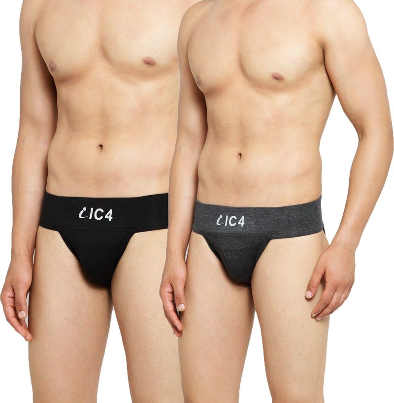 IC4 Store Men's Sporty Supporter Combo Pack - Black and Grey - Image 3