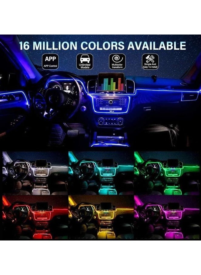 Generic - Flexible LED Strip 6M Interior Decorative Light for Car with Sound Activated Wireless IR Mobile Application (12W, Multi-Colors) - Image 1
