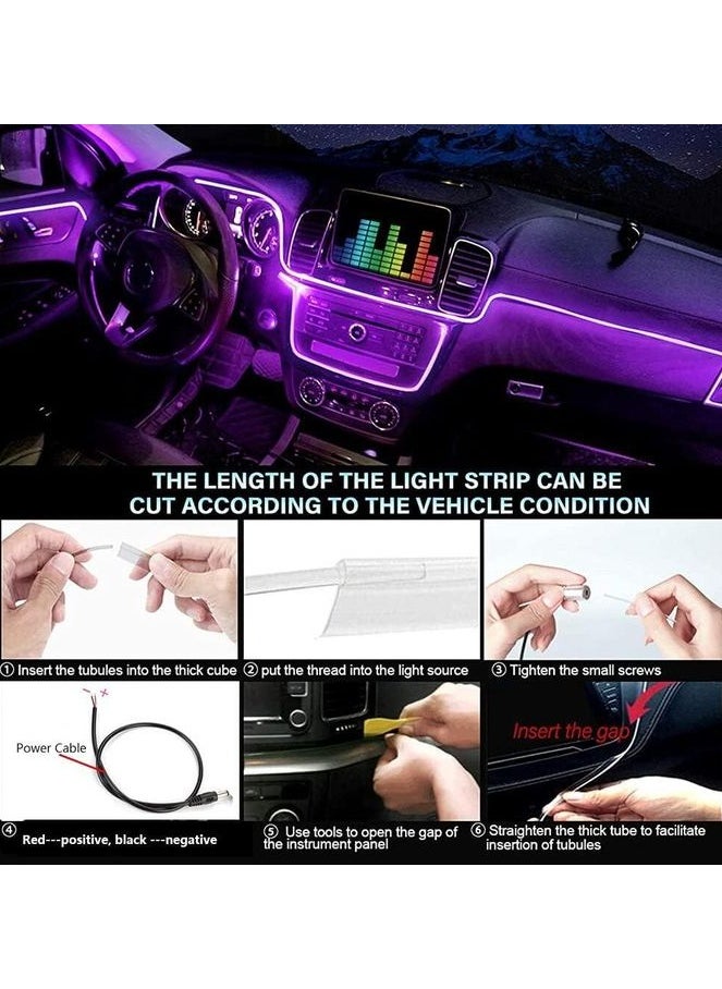 Generic - Flexible LED Strip 6M Interior Decorative Light for Car with Sound Activated Wireless IR Mobile Application (12W, Multi-Colors) - Image 1