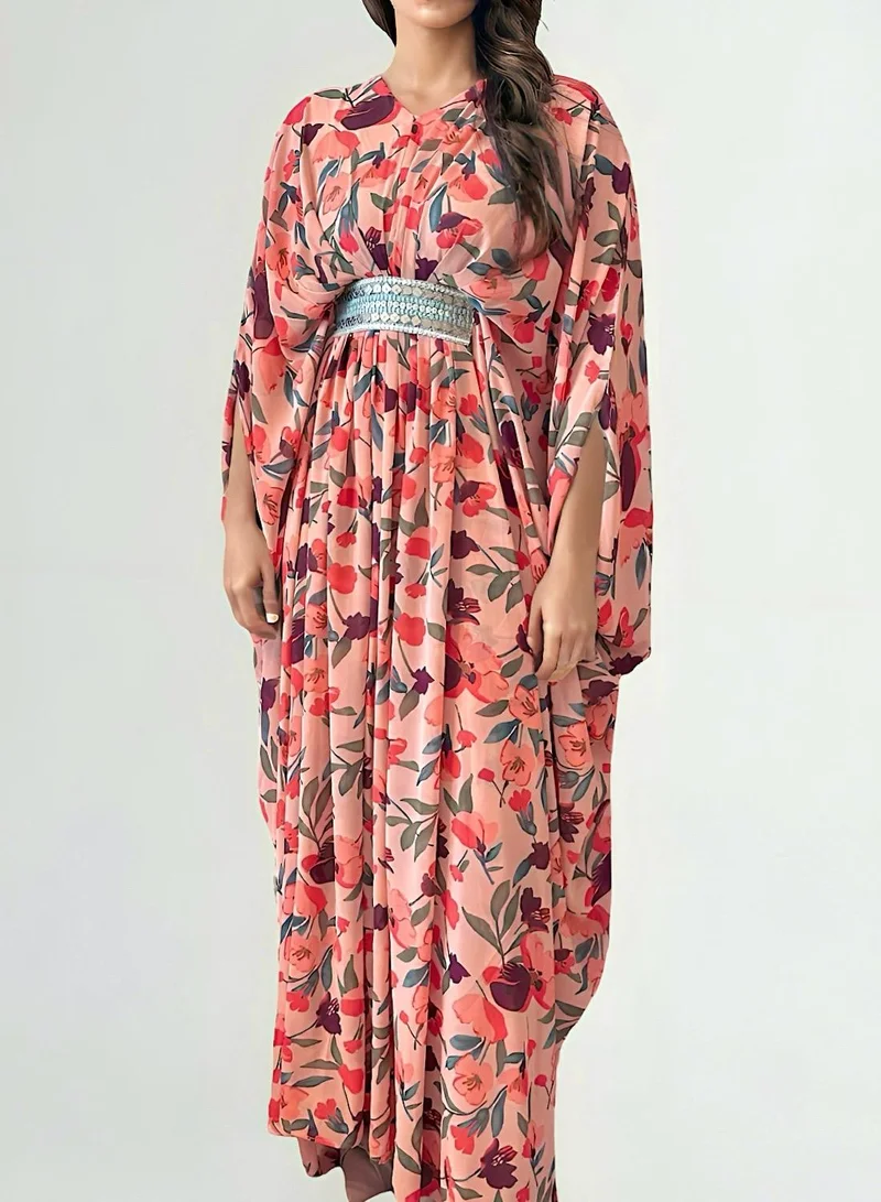 ECSTACY Floral Print Kaftan set