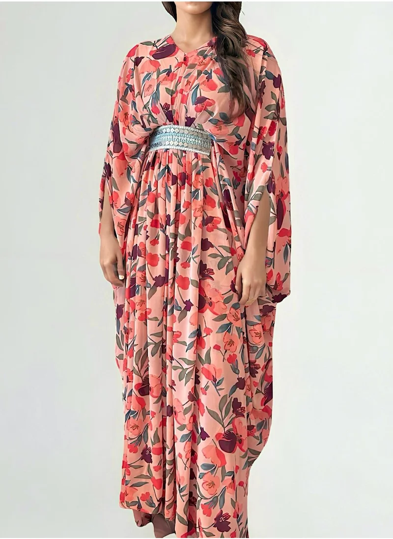 إكستاسي Floral Print Kaftan