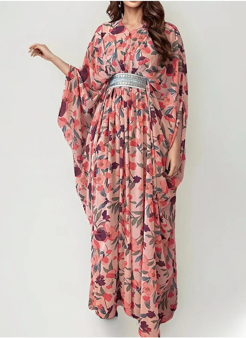 إكستاسي Floral Print Kaftan