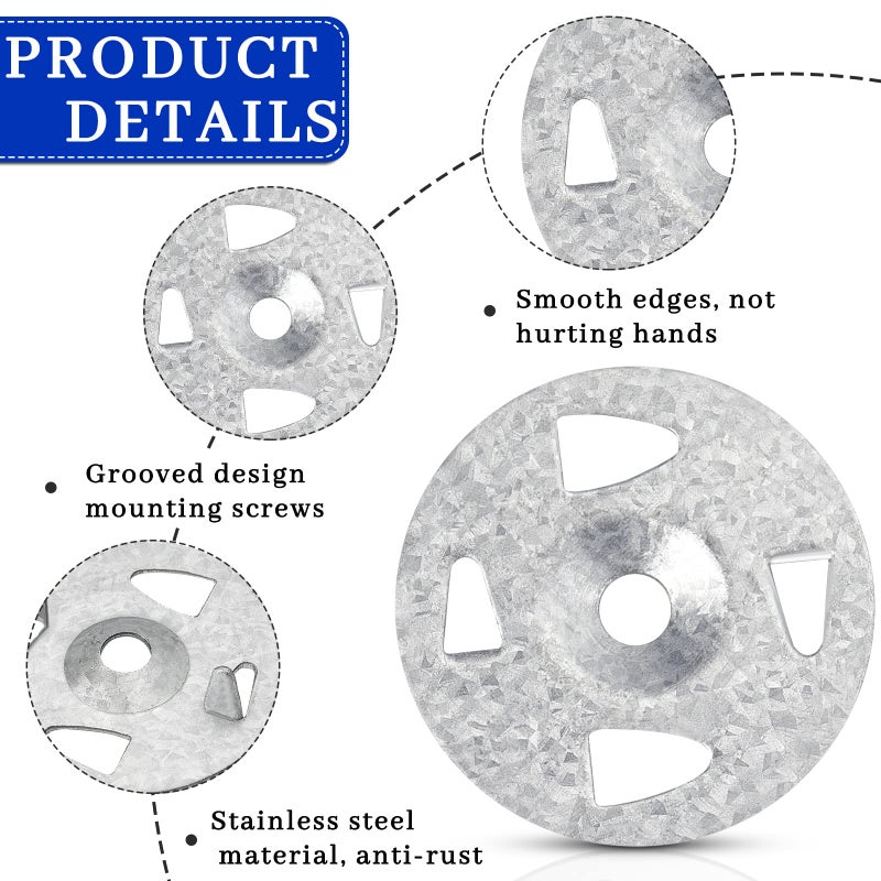 Fabbay Washers for Installation of Foam Board Panels 1-1/8 Inch Galvanized Steel Washer for Fixing Fastening Installation(150 Pcs) - Image 3