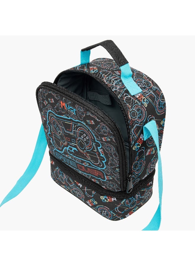 Must Lunch Bag-Gaming-2 Cmprt-7L-Age 5-8 (Polyester) Black \ 24X12X20 - Image 5