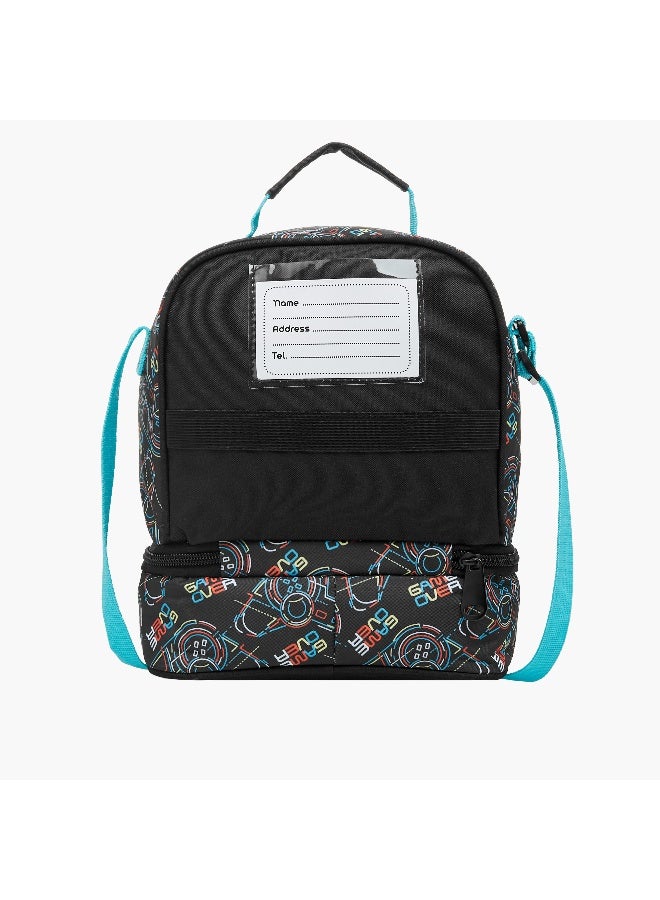 Must Lunch Bag-Gaming-2 Cmprt-7L-Age 5-8 (Polyester) Black \ 24X12X20 - Image 3