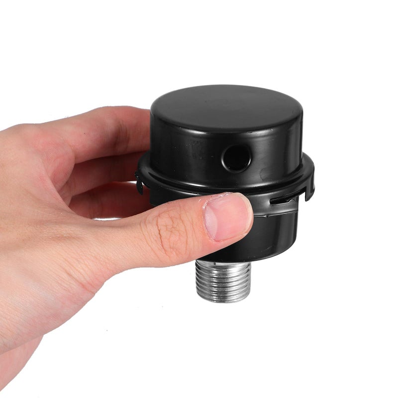 2Pcs Black 20mm Thread Air Compressor Muffler Noise Reducer Intake Silencer Filter - Image 5