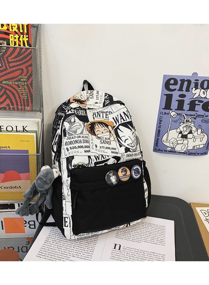 KUYING Street Trend anime Printed Backpack Lufei Backpack  - Image 2