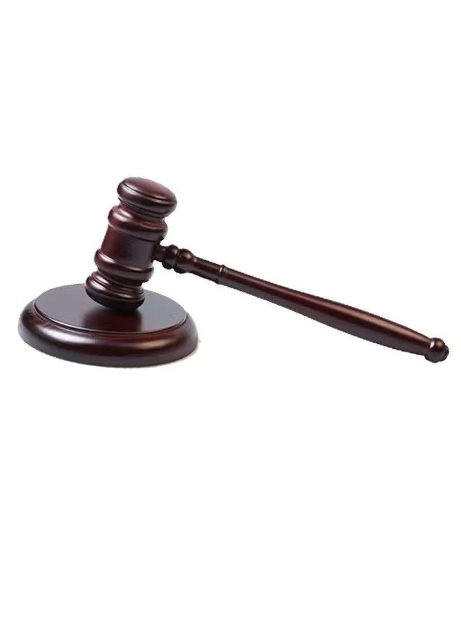 JIMATOR Handmade Wooden Gavel Block Set, and Sound Set Wood Hammer Court with Block, Perfect for Judge Lawyer Auction Student Gifts - Image 1