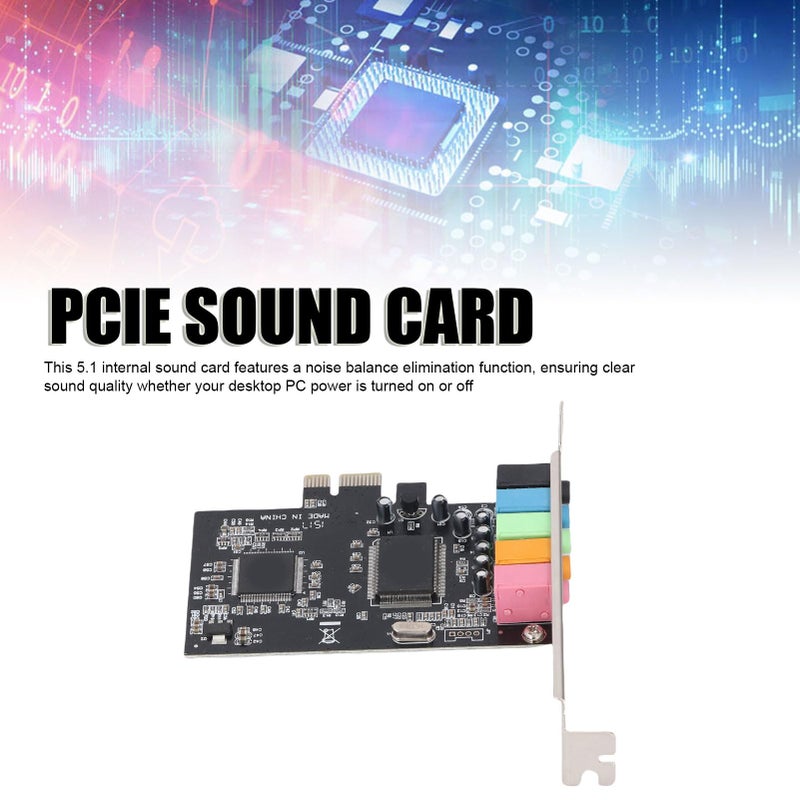 بطاقة صوت داخلية PCIe 7.1 محيطي صوت ستيريو ثلاثي الأبعاد محول صوتي 32/64 بت - Image 3