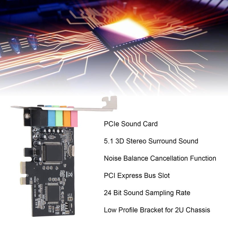 بطاقة صوت داخلية PCIe 7.1 محيطي صوت ستيريو ثلاثي الأبعاد محول صوتي 32/64 بت - Image 4