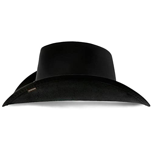 Stetson Roxbury Shapeable Leather Cowboy Western Hat, Black, X-Large - Image 3