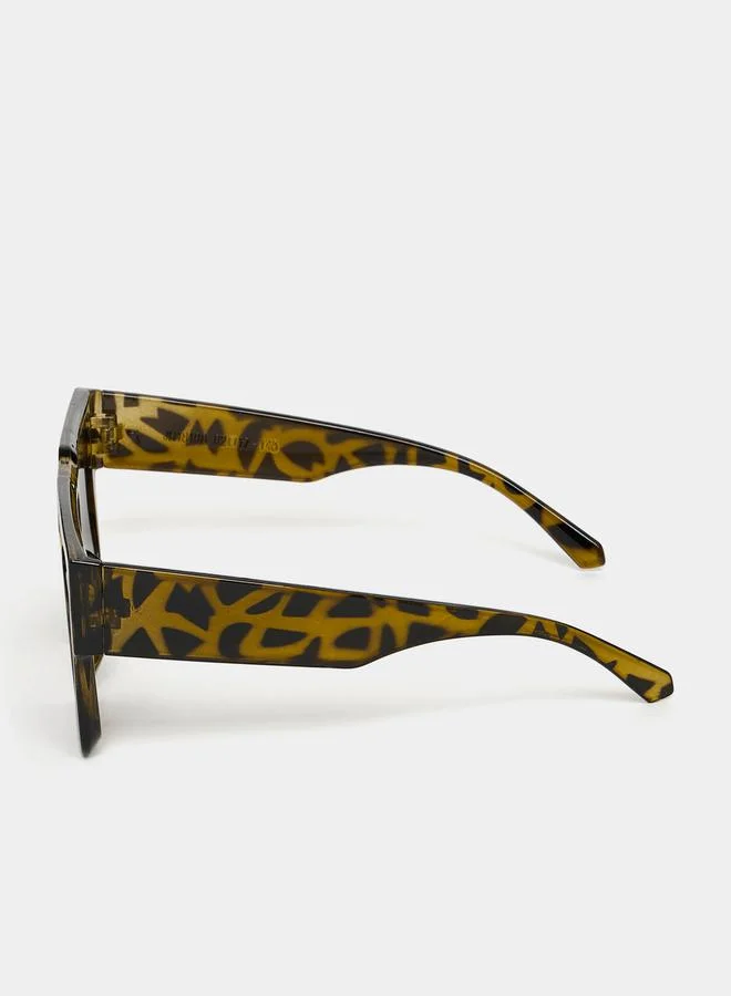 Styli Oversized Tortoise Frame Sunglasses