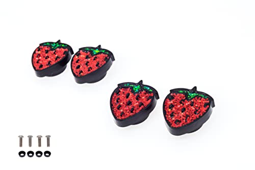 creathome FDD Multiple Use Shining Screw Cap Red Strawberry Pattern with M6 Machine Screw - Image 1
