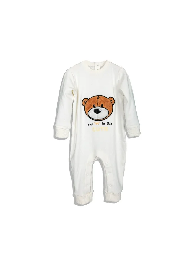 ايكو AIKO-Baby Body Suit with Bear Embroidery