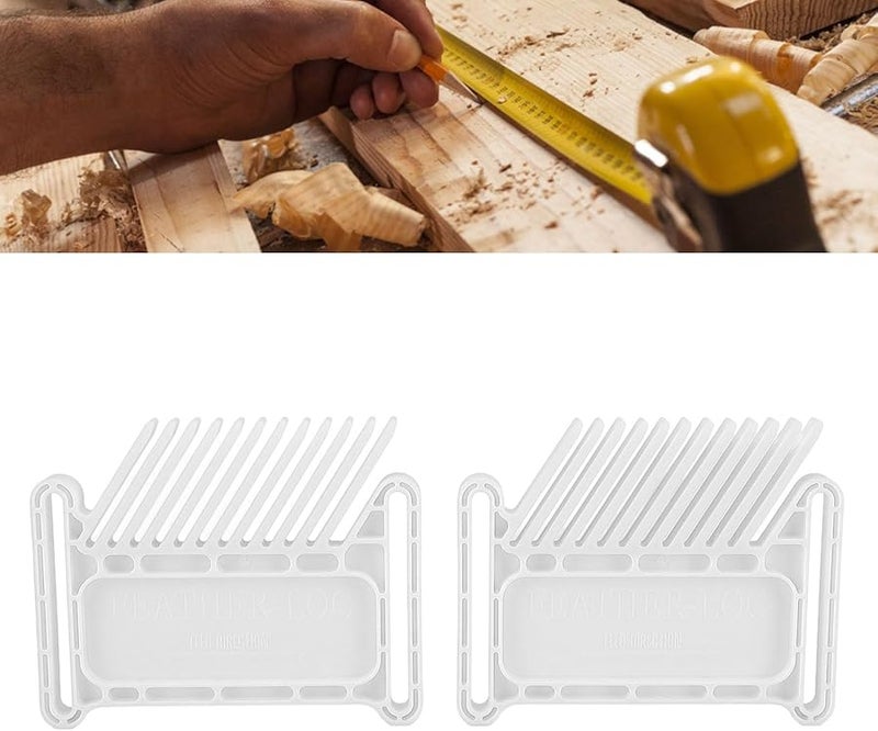 White Adjustable Stackable Featherboard Safety Device for Table Saws Router Tables Band Saws - Image 5