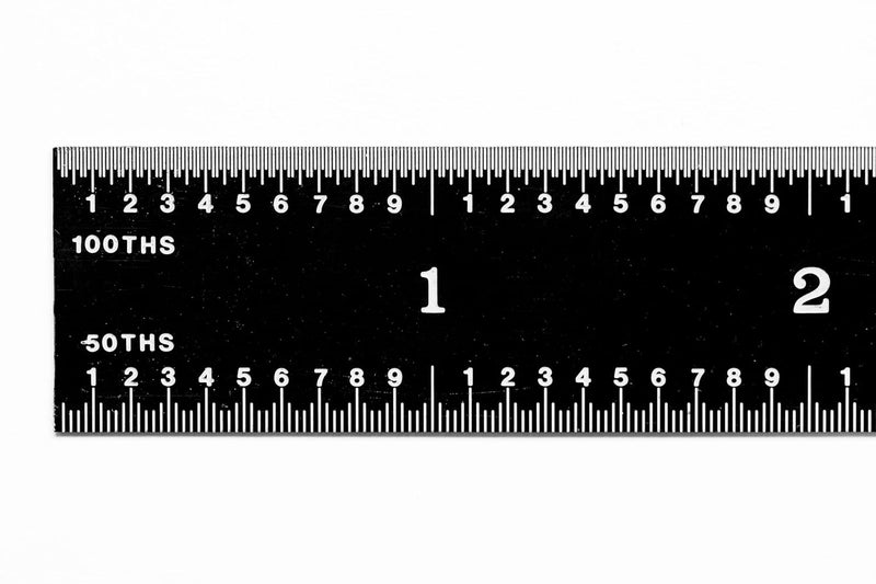 PEC TOOLS 161-024EZ, 24 Inch Flexible Ruler, 16R (32nds, 64ths, 50 THS, 100ths),Made in US, Stainless Steel, Black Chrome - Image 3