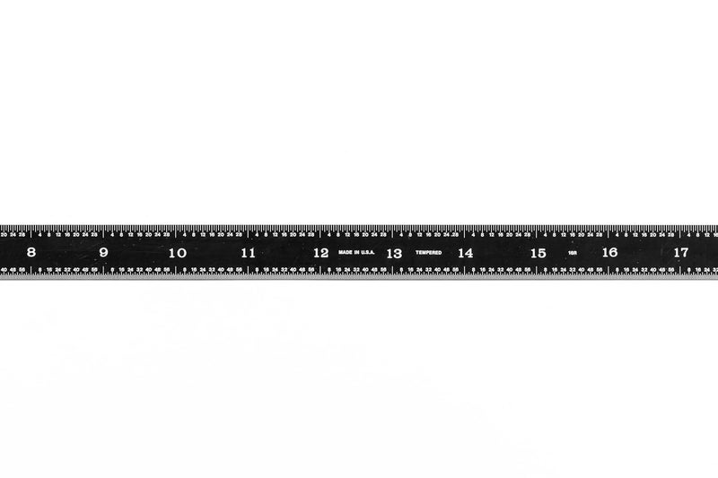 PEC TOOLS 161-024EZ, 24 Inch Flexible Ruler, 16R (32nds, 64ths, 50 THS, 100ths),Made in US, Stainless Steel, Black Chrome - Image 4