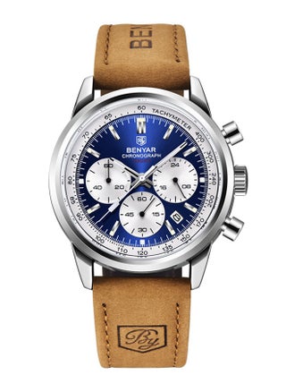 Silver Blue Leather