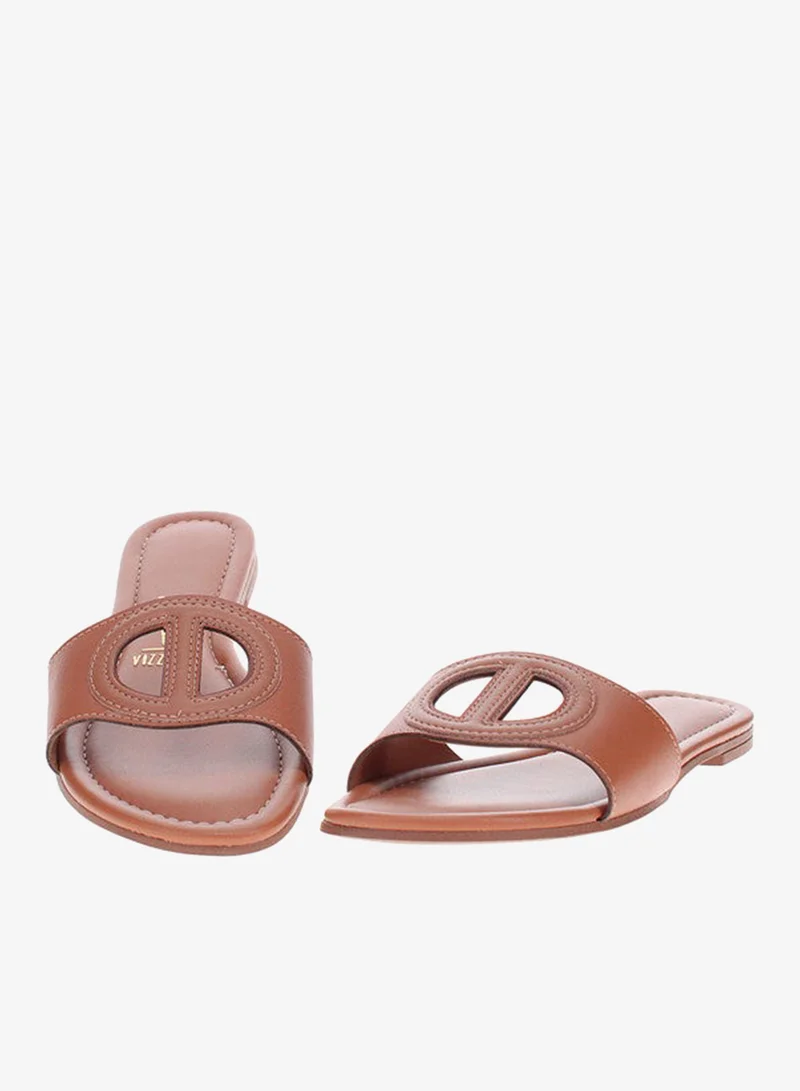 VIZZANO Vizzano Ladies Flat Sandals Brown | Made In Brazil