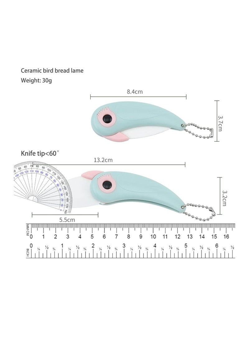 SOLARAE Bread Lame Dough Scoring Tool, 2 Pack Bread Cutter, Ceramic Foldable Sourdough Lame Scoring Tool, Bread Dough Cutter Slashing Razor Tool, Slashing Cutter Tool For Homemade Bread Baking (Blue+Pink) - Image 4