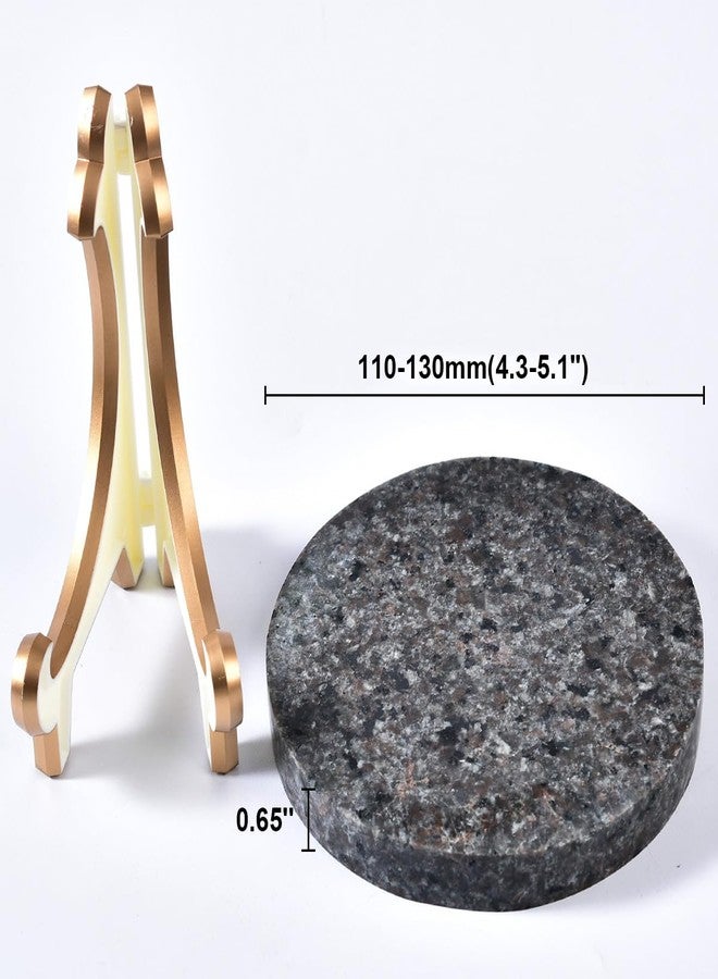 JIC Gem Large Yooperlite Stone Plate 110-130mm Healing Crystals Decorative Round Slice with Stand Office Home Decor - Image 4