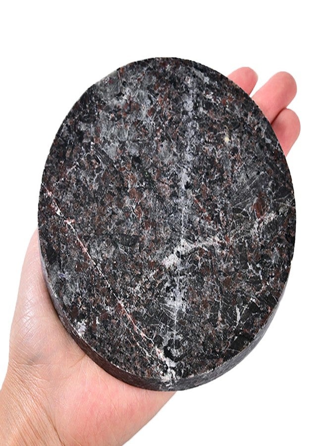 JIC Gem Large Yooperlite Stone Plate 110-130mm Healing Crystals Decorative Round Slice with Stand Office Home Decor - Image 2