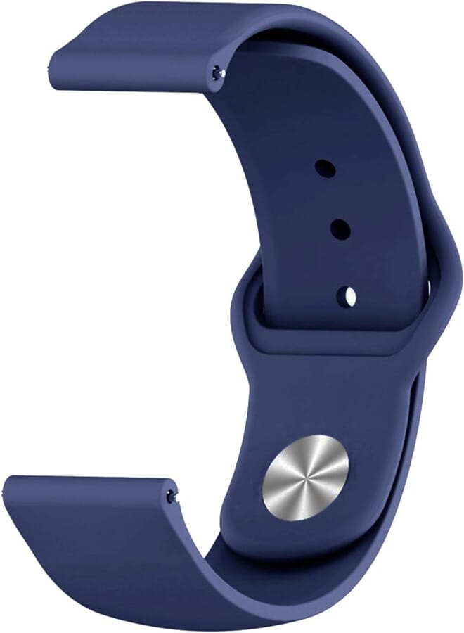 Sport Silicone Band Strap, Matte, Bracelet Watch Band, Accessory Band, Size (22MM) for Huawei Watch GT1, GT2, GT2e 46MM / Samsung S3 S4 46MM, Active2 44MM, Watch 3 45MM / Honor Magic2 46MM (Dark Blue)