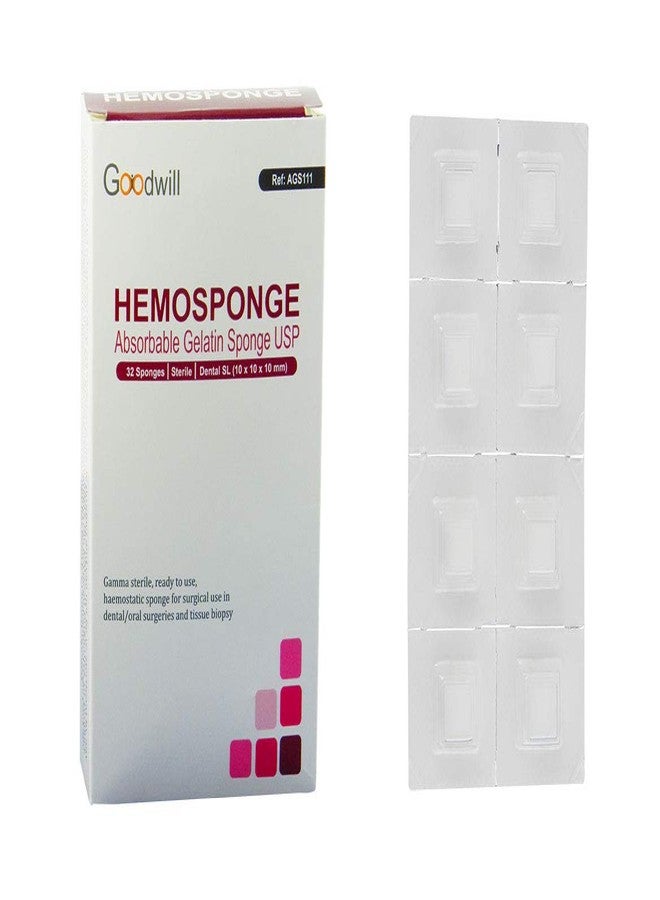Dentosmile Goodwill Hemosponge 10x10x10 MM Absorbable Gelatin Sponge (Pack Of 32 Pieces) (1) - Image 1