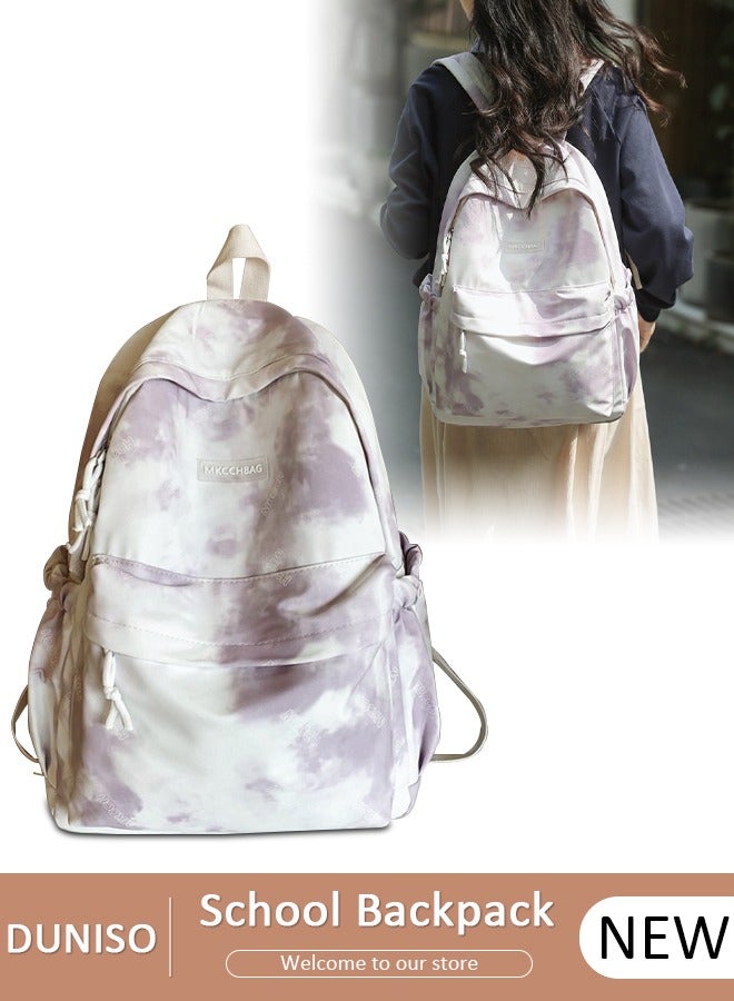 DUNISO School Backpack Large Capacity Multi-pocket Students Backpack School Bag Fashion Book Bags Waterproof Wear-resistant Backpacks for Teen College Students Laptop Bag for Casual Travel - Image 1