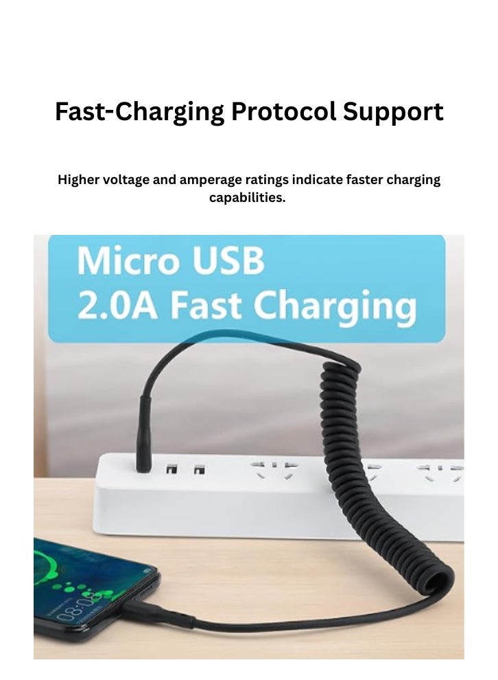 Coiled USB to Micro USB Cable, Spring Spiral USB to Micro usb Connector, , USB to Android type Data Synchronize and Charging Data Extension Cord - Image 2