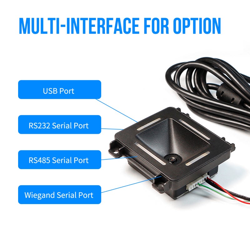 وحدة قارئ الباركود المدمجة بواجهة USB لقراءة الرموز الشريطية أحادية وثنائية الأبعاد ورموز QR - وحدة التعرف الذكي على الصور مع دعم SDK لأنظمة التحكم في الوصول والدفع - Image 5