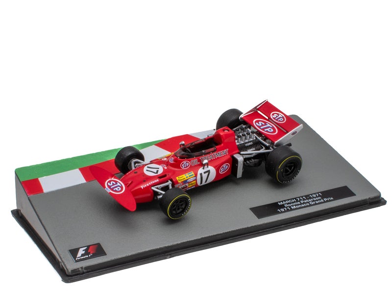OPO 10 - Miniature car Formula 1 1/43 Compatible with March 711 - Ronnie Peterson - 1971 - F1 FD044 - Image 1