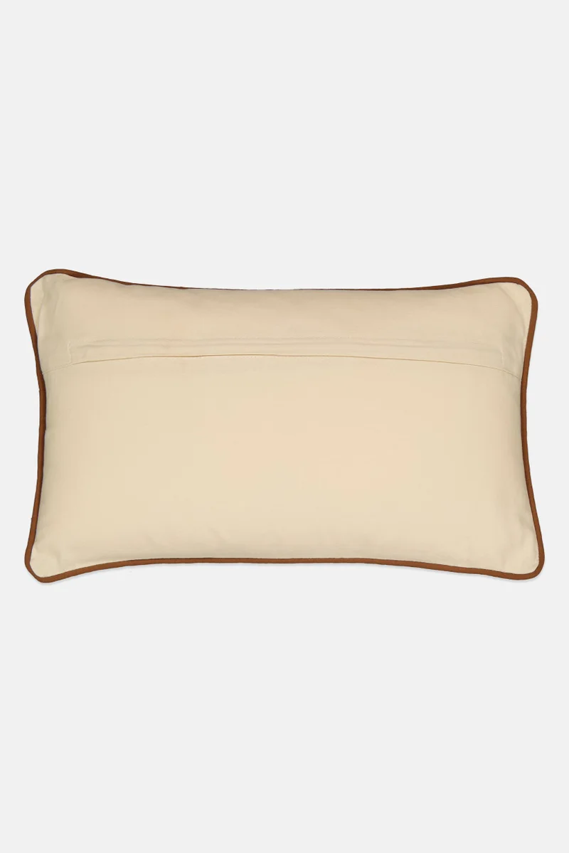 Muy Mucho Piping Contrast Cushion, Off White