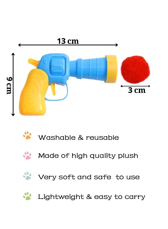 Cat Toys Interactive for Indoor Cats With Interactive Launchers Cat Toys For Indoor Cats Self Play Cat Silent Plush Ball Toy Pom Pom Balls Puff Balls Cat Enrichment Toys 20 Balls 1.2IN
