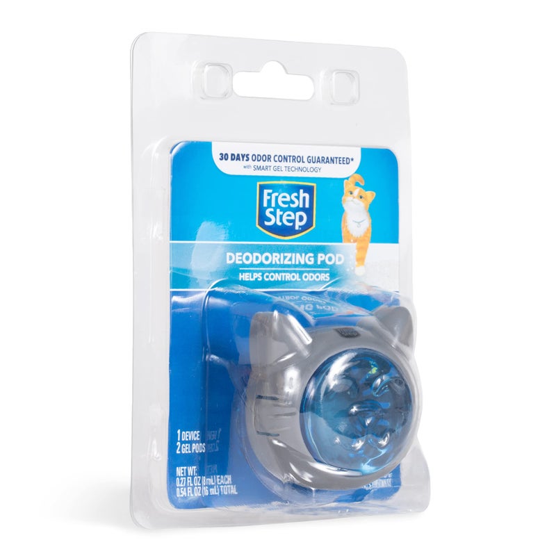 Fresh Step Cat Litter Box Deodorizing Gel Pod - Cat Litter Box Deodorizer - Combats Odors and Neutralizes Smells to Keep Your Home Clean - 1 Adhesive Devices + 2 Gel Refills - Image 2