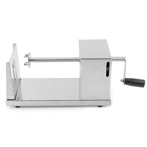 MOHAK Stainless Steel Twisted Potato Slicer Spiral Vegetable Cutter French Fry, Silver - Image 4