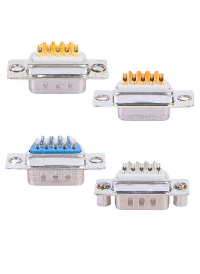 Generic - Db9 Male Connector 2 Row 9 Pin Female Connector DB9 Connector RS232/485 Welding Connector Serial Oral PLC Connector Plug-Color:Male Headband Nut - Image 1