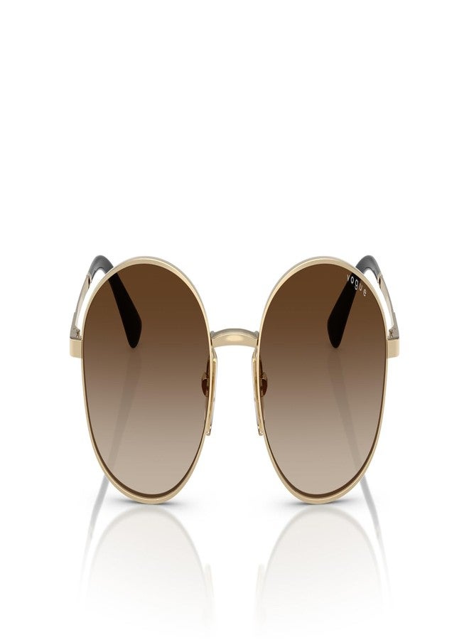 Vogue Eyewear VO4323S Sunglasses, Pale Gold/Gradient Dark Brown, 56 mm - Image 1