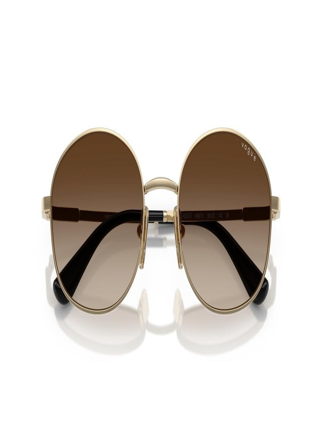 Vogue Eyewear VO4323S Sunglasses, Pale Gold/Gradient Dark Brown, 56 mm - Image 5