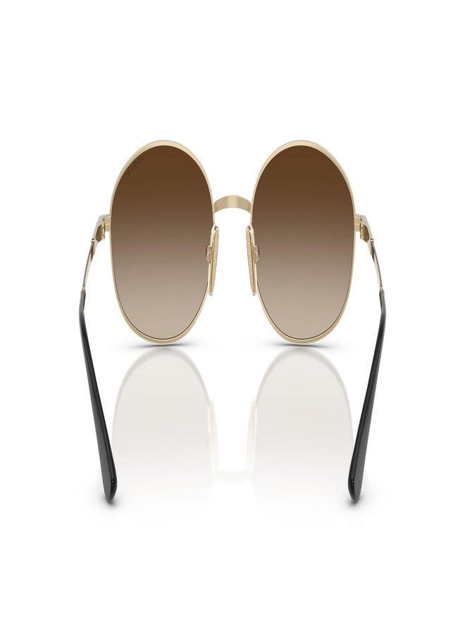 Vogue Eyewear VO4323S Sunglasses, Pale Gold/Gradient Dark Brown, 56 mm - Image 4