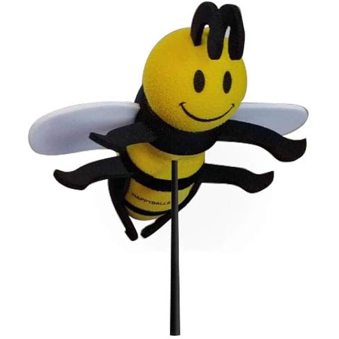 rayihni Happy Bee Car, Truck, or SUV Antenna Ball/Antenna Topper (Auto Accessory) - Image 1