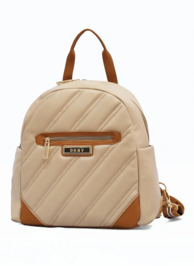 DKNY DKNY Bias Business Travel Daypack Laptop Backpack for Women and Girls(Cappuccino)