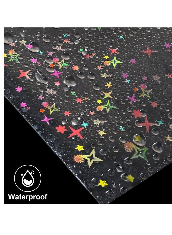 200 Pcs Kpop Photocard Sleeves, Little Star Laser Flashing Card Sleeves, Star Glass Gemstone Rainbow Holographic Card Sleeves Trading Card Protector for Photocard Kpop Photo Cards, 61 x 88 mm  - Image 2