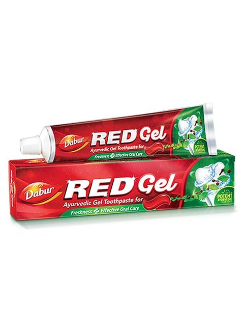 Dabur Red Gel Ayurvedic Toothpaste for Teeth & Gums | Enriched with Potent Ayurvedic Ingredients | For Healthy Gums & Strong Teeth - 150g