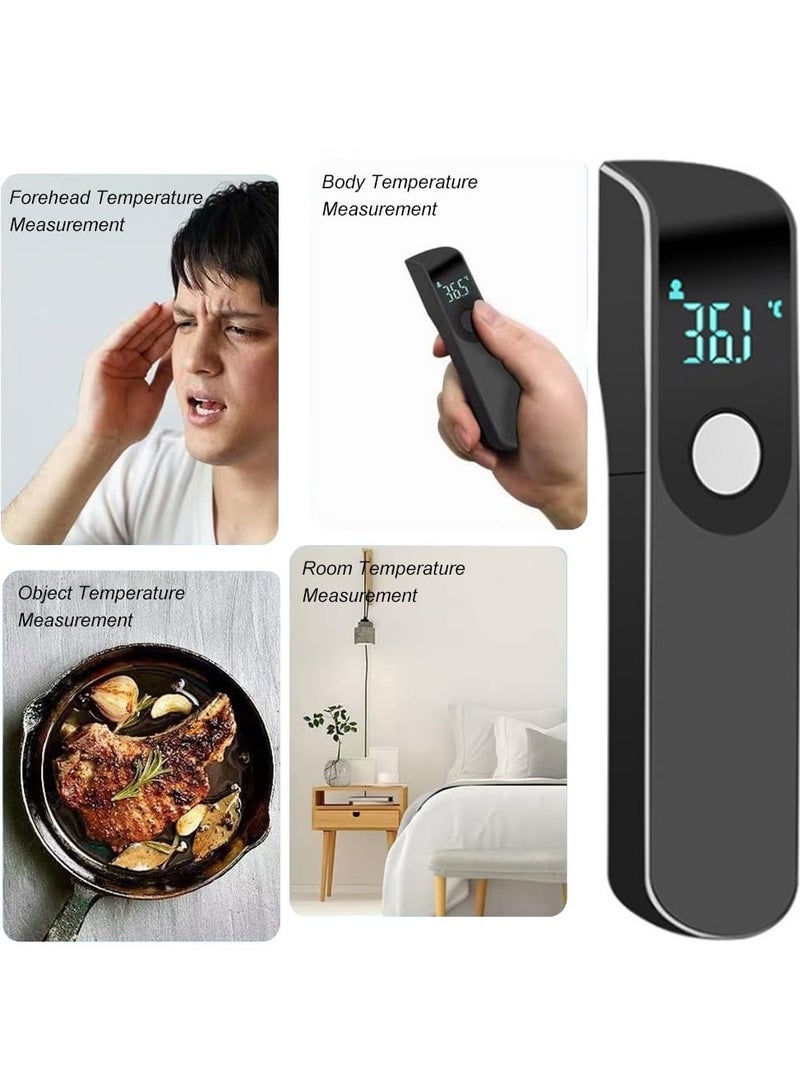 Digital Thermometer, No Touch Infrared Forehead Thermometer, Digital Thermometer with LCD Display and Fever Alarm, ℃/℉, Instant Reading, Temperature Thermometer (Black) - Image 5