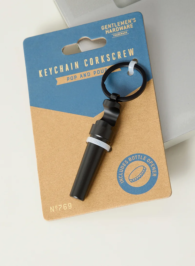 GENTLEMEN'S HARDWARE Mini Keychain Corkscrew