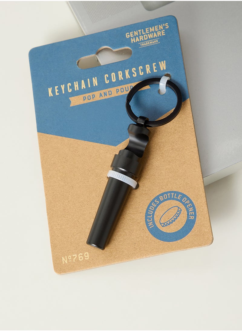GENTLEMEN'S HARDWARE - Mini Keychain Corkscrew - Image 1