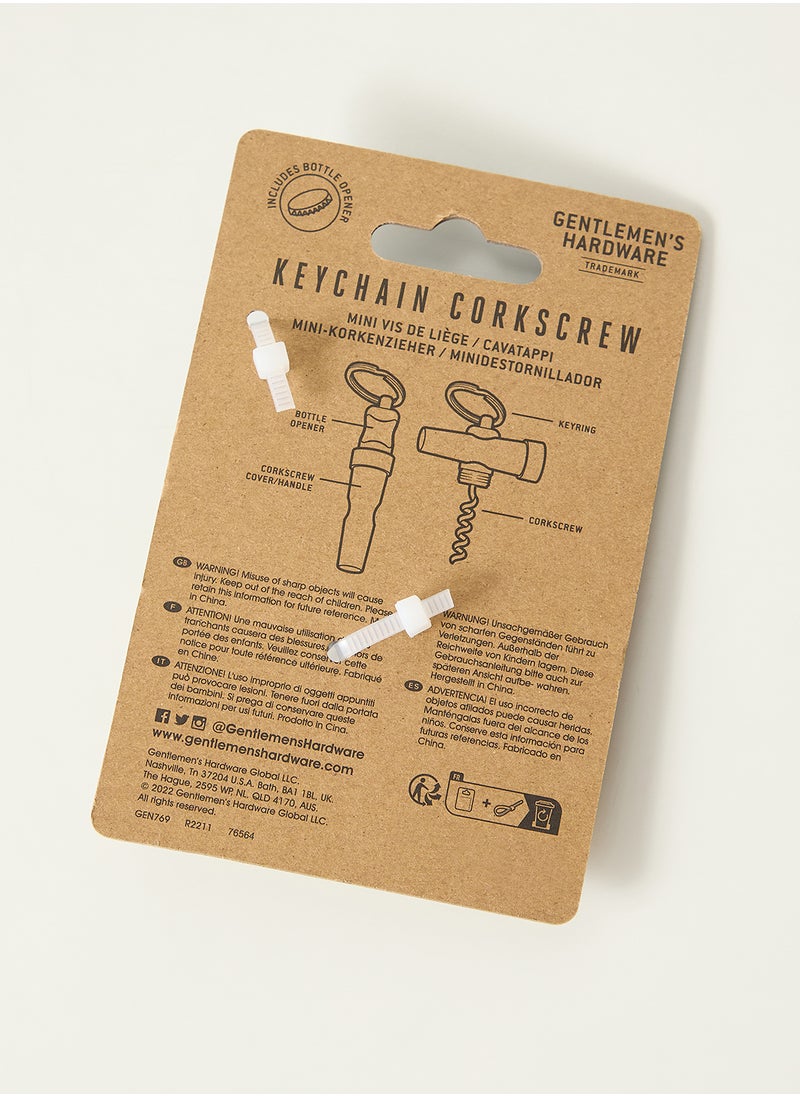 GENTLEMEN'S HARDWARE - Mini Keychain Corkscrew - Image 1