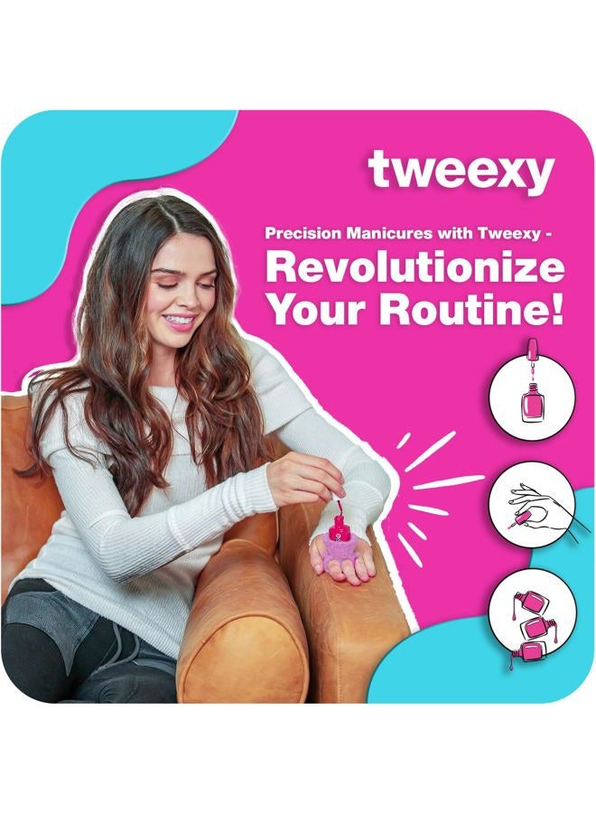Tweexy Wearable Nail Polish Holder Ring - Ideal Gift for Teenage Girls - Nail Polish Holder Stand for Manicure & Pedicure, Fingernail Painting - Nail Polish Accessories (Opal Sparkle) - Image 4
