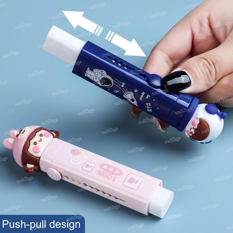 Generic 2 Pack Retractable Rubber Stick Erasers-Unique Space Travel, Panda, and Unicorn Themes for Precise Erasing, Clean Storage & Everyday Use-Ideal for Students, Artists, and Professionals Random selection  - Image 5